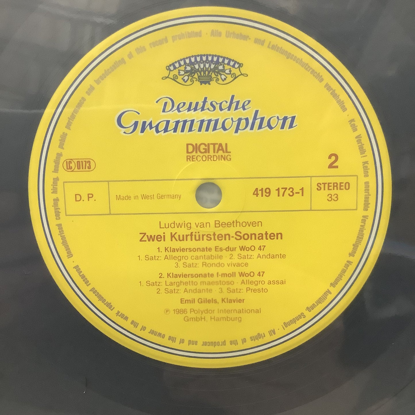 Beethoven/Gilels - Klaviersonate #11 - DG LP