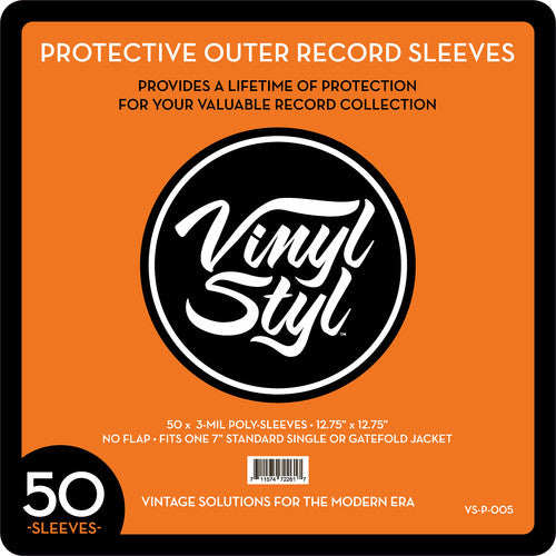 Vinyl Styl - 12.75" X 12.75" 3 Mil Protective Outer Record Sleeve 50ct