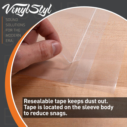 Vinyl Styl - 12Inch Vinyl Record Outer Sleeve Polyethylene - 100 Count (Clear)