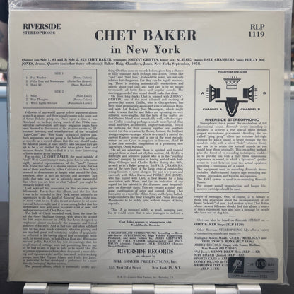 Chet Baker - In New York - Analogue Productions 45rpm LP