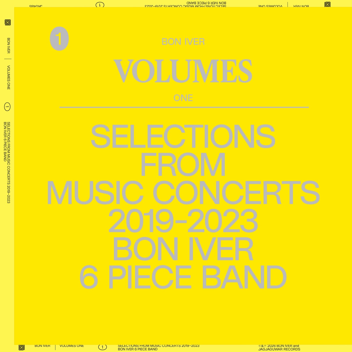 Bon Iver - Volumes One: Selections From Music Concerts 2019-2023 Bon Iver 6 Piece Band - LP