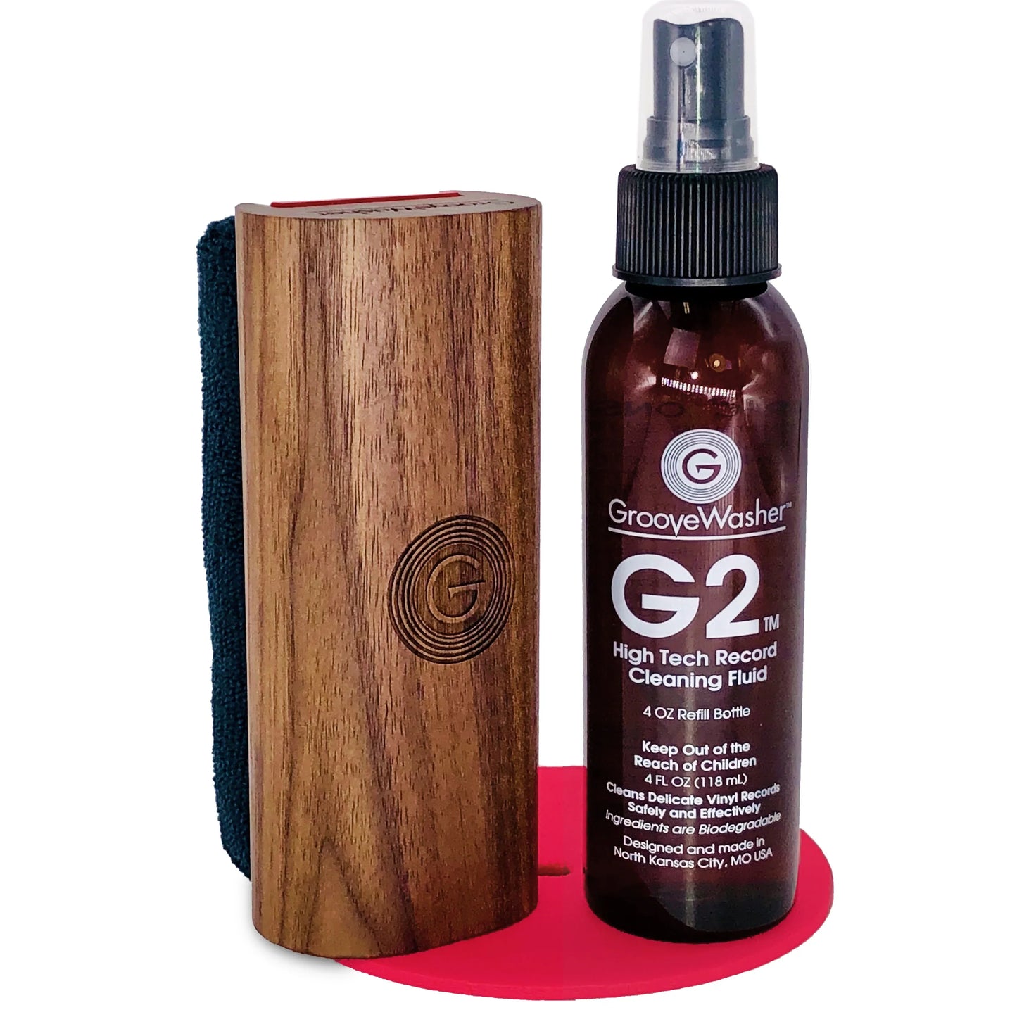 Groovewasher - Record Cleaning Kit The 'In' Groove Customer Edition in Walnut