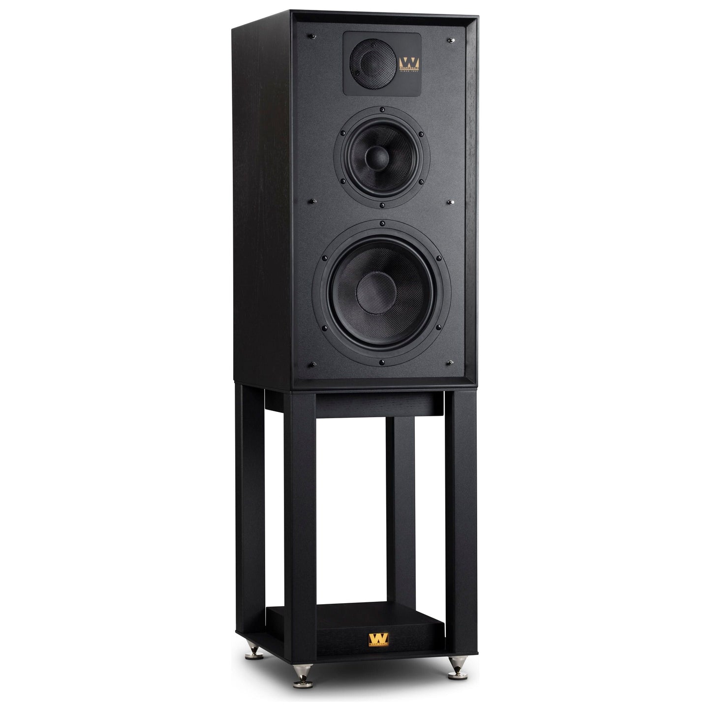 Wharfedale - Linton 85th Anniversary Walnut Bookshelf Speakers With Stands