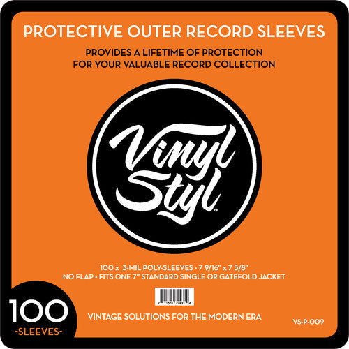 Vinyl Styl - 7 9/16" X 7 5/8" 3 Mil Protective Outer Record Sleeve 100ct